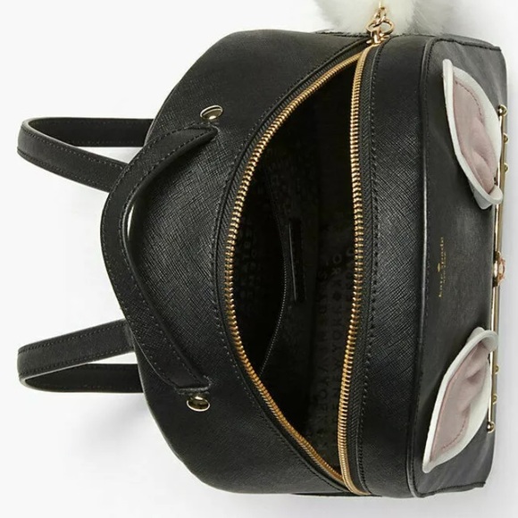 Kate spade leather rabbit bunny hop backpack black - Picture 3 of 6